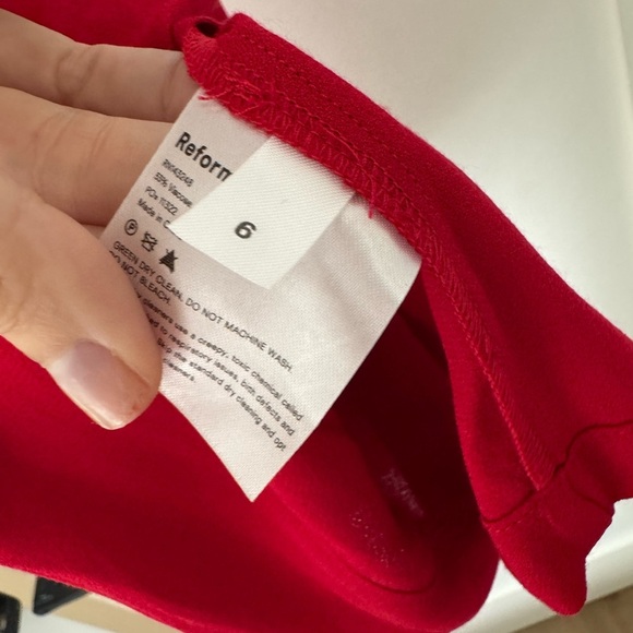 Reformation Red Babe Dress Size 6 - Picture 4 of 8